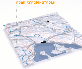 3d view of Gradišče pri Materiji