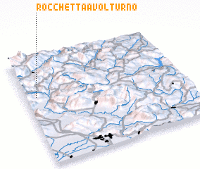 3d view of Rocchetta a Volturno