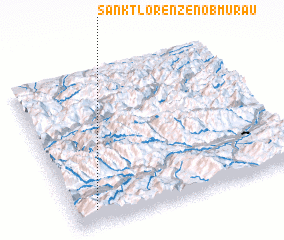 3d view of Sankt Lorenzen ob Murau