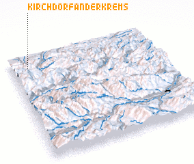 3d view of Kirchdorf an der Krems