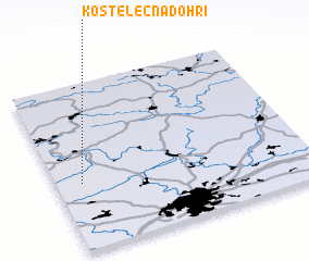 3d view of Kostelec nad Ohří