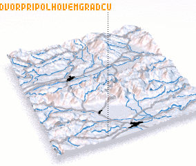 3d view of Dvor pri Polhovem Gradcu