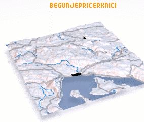 3d view of Begunje pri Cerknici