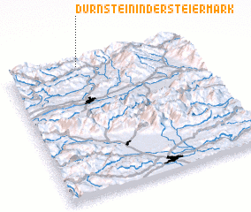 3d view of Dürnstein in der Steiermark