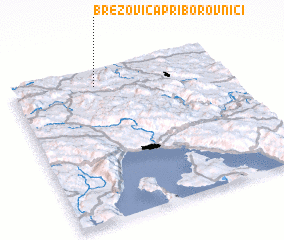 3d view of Brezovica pri Borovnici