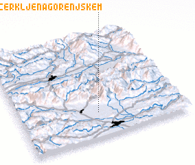 3d view of Cerklje na Gorenjskem