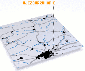 3d view of Újezd u Prŭhonic