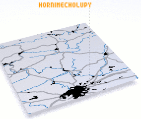 3d view of Horní Mečholupy