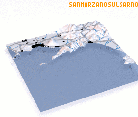 3d view of San Marzano sul Sarno