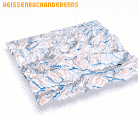 3d view of Weissenbach an der Enns