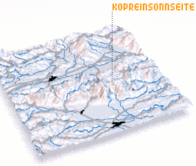 3d view of Koprein-Sonnseite