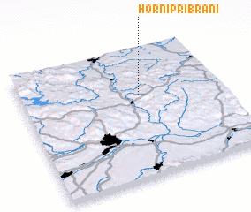 3d view of Horní Příbraní