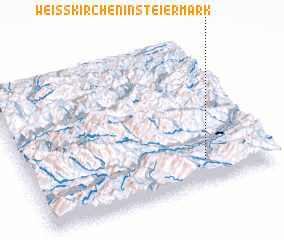 3d view of Weißkirchen in Steiermark