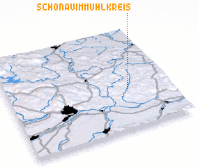 3d view of Schönau im Mühlkreis