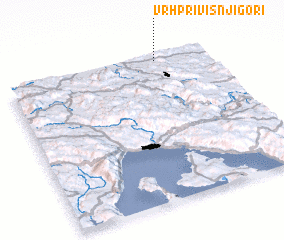 3d view of Vrh pri Višnji Gori