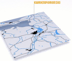 3d view of Kamień Pomorski