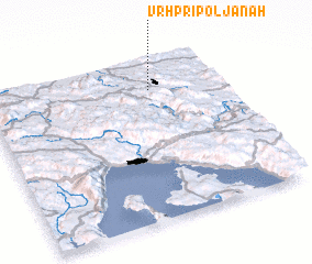 3d view of Vrh pri Poljanah