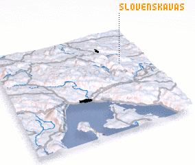 3d view of Slovenska Vas