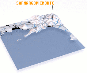 3d view of San Mango Piemonte