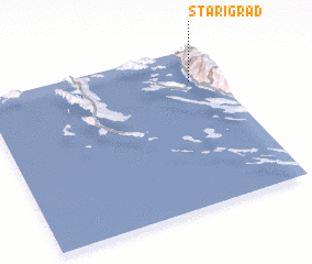 3d view of Starigrad