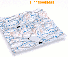 3d view of Šmartno ob Dreti