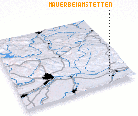 3d view of Mauer bei Amstetten