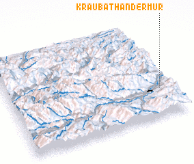 3d view of Kraubath an der Mur