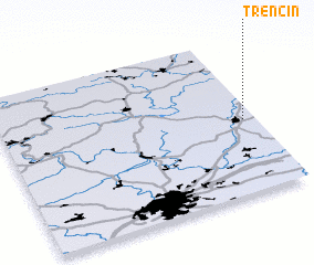 3d view of Trenčín