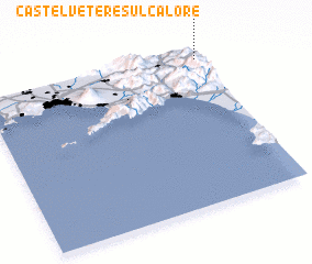 3d view of Castelvetere sul Calore