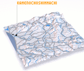 3d view of Kamenochō-shimmachi