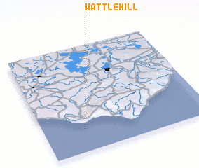 3d view of Wattle Hill