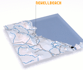 3d view of Newell Beach