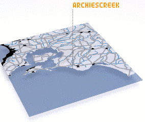 3d view of Archies Creek