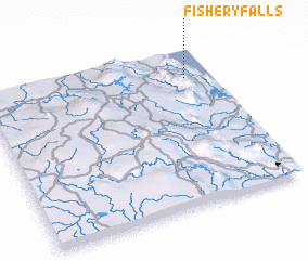 3d view of Fishery Falls