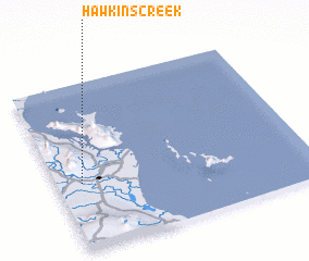 3d view of Hawkins Creek