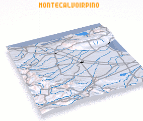 3d view of Montecalvo Irpino