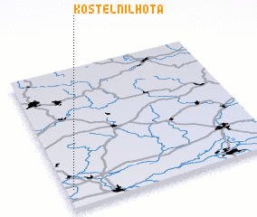 3d view of Kostelní Lhota