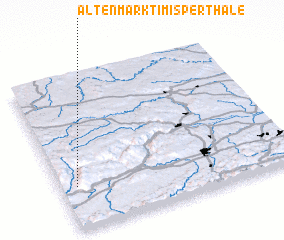 3d view of Altenmarkt im Isperthale