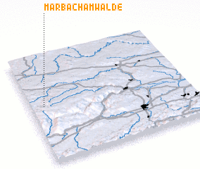 3d view of Marbach am Walde