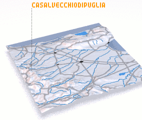 3d view of Casalvecchio di Puglia