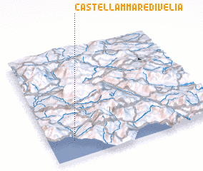 3d view of Castellammare di Velia