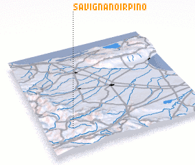 3d view of Savignano Irpino