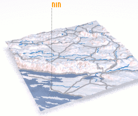 Nin (Croatia) map - nona.net