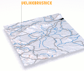 3d view of Velike Brusnice