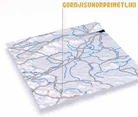 3d view of Gornji Suhor pri Metliki