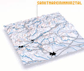 3d view of Sankt Marein im Mürztal