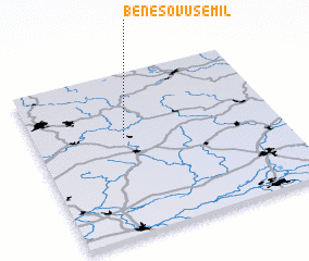 3d view of Benešov u Semil