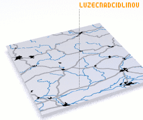 3d view of Lužec nad Cidlinou