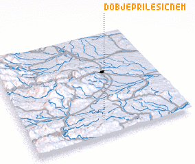 3d view of Dobje pri Lesičnem