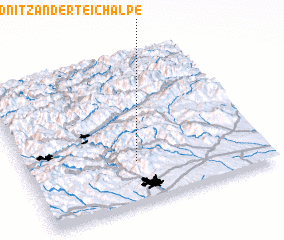 3d view of Fladnitz an der Teichalpe